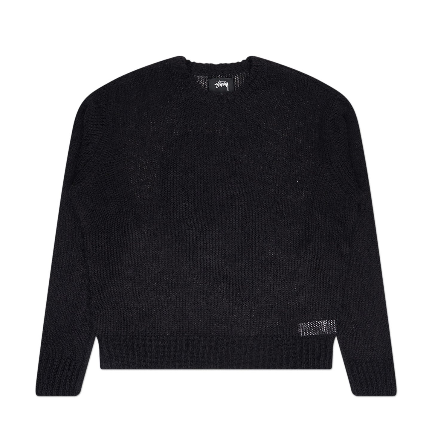 stüssy loose knit sweater (black) - a.plus