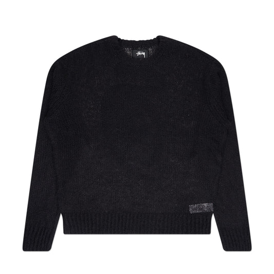 stüssy loose knit sweater (black) - a.plus