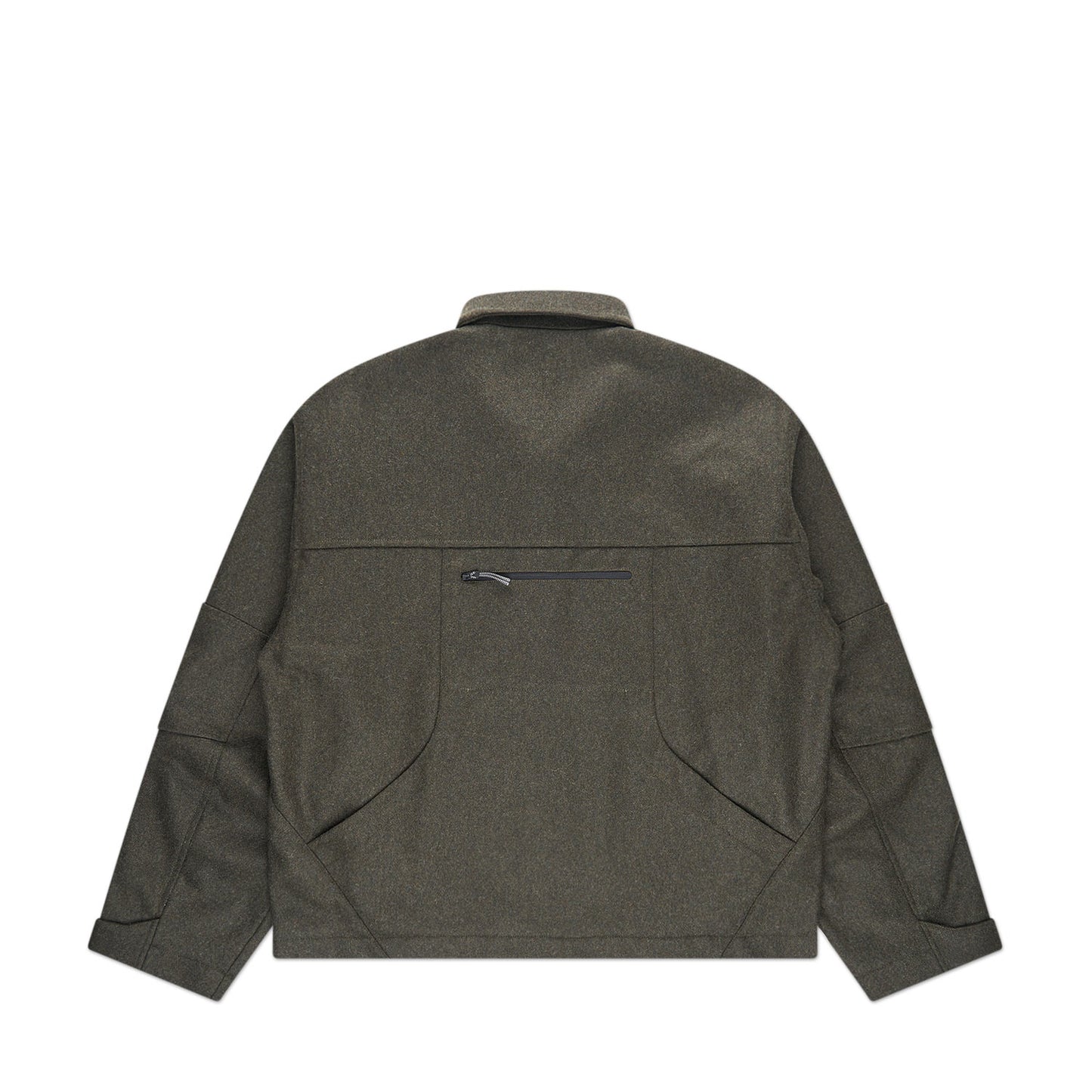 roa zip up shirt jacket (olive) - a.plus