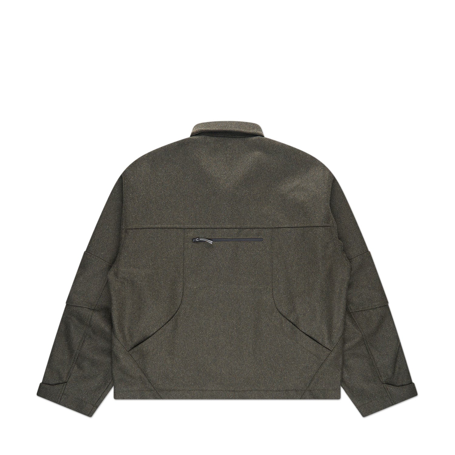 roa zip up shirt jacket (olive) - a.plus