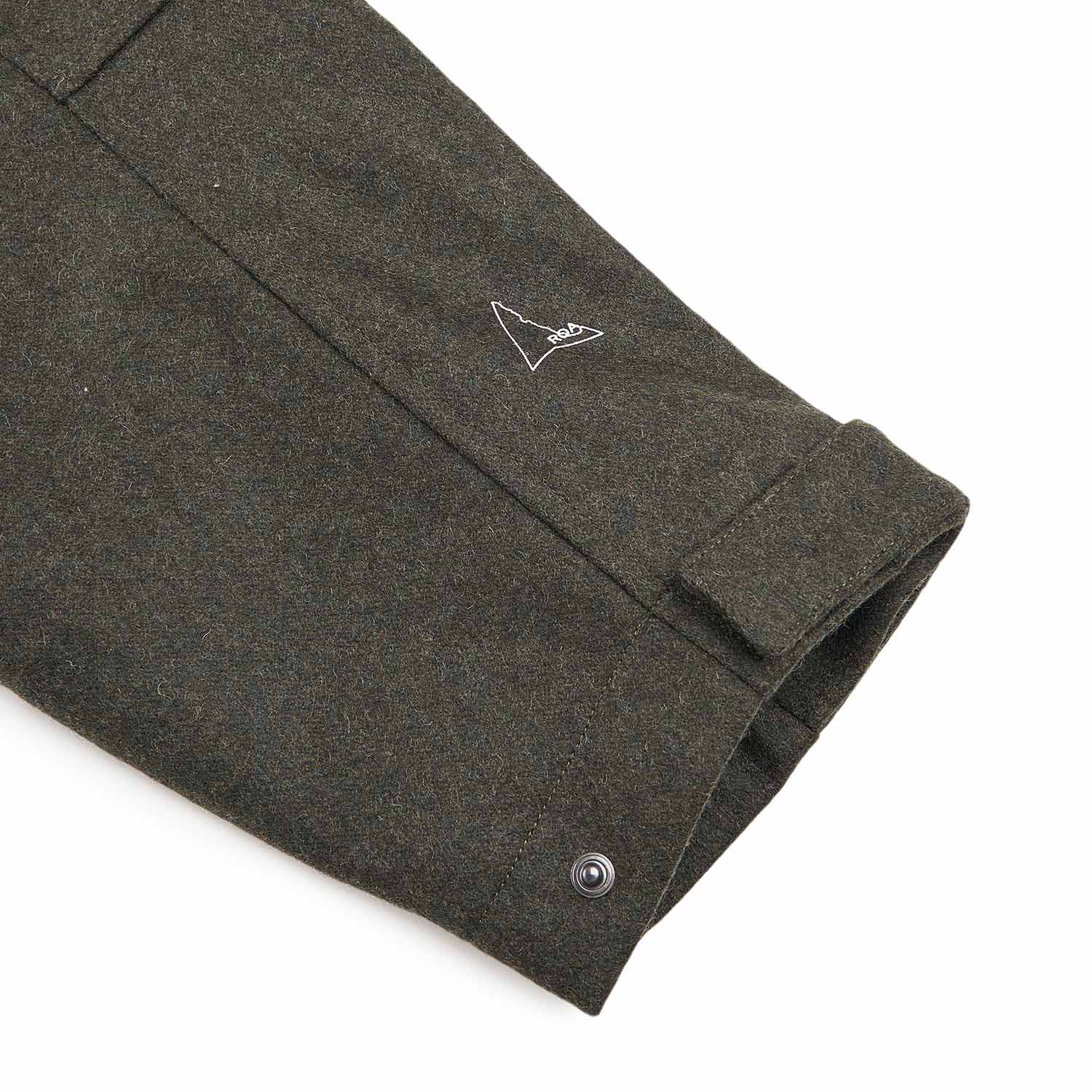 roa zip up shirt jacket (olive) - a.plus