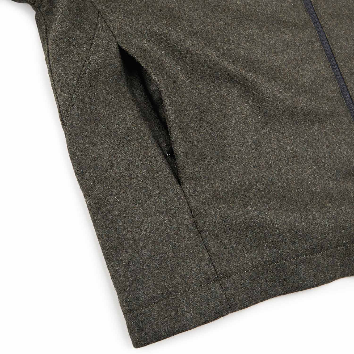 roa zip up shirt jacket (olive) - a.plus