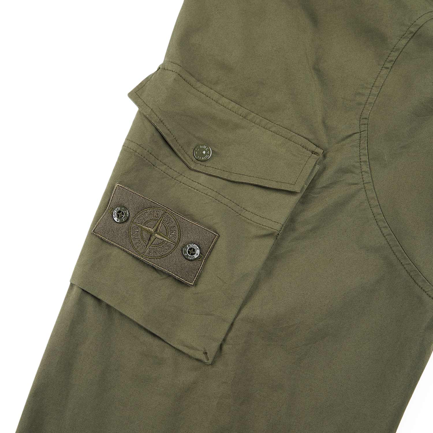 stone island ghost piece cargo pants (olive) | a.plus