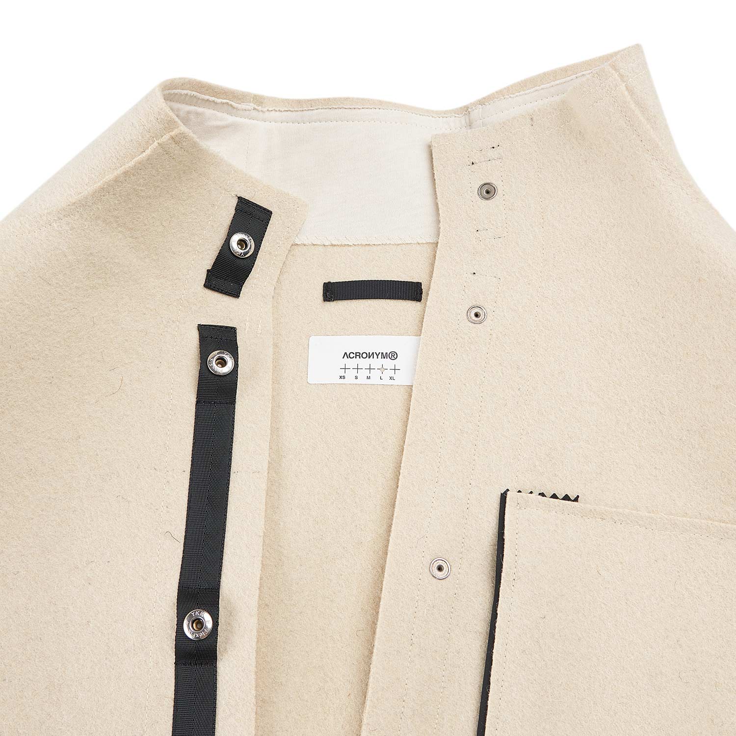 acronym j70-bu burel® wool jacket (white) - a.plus