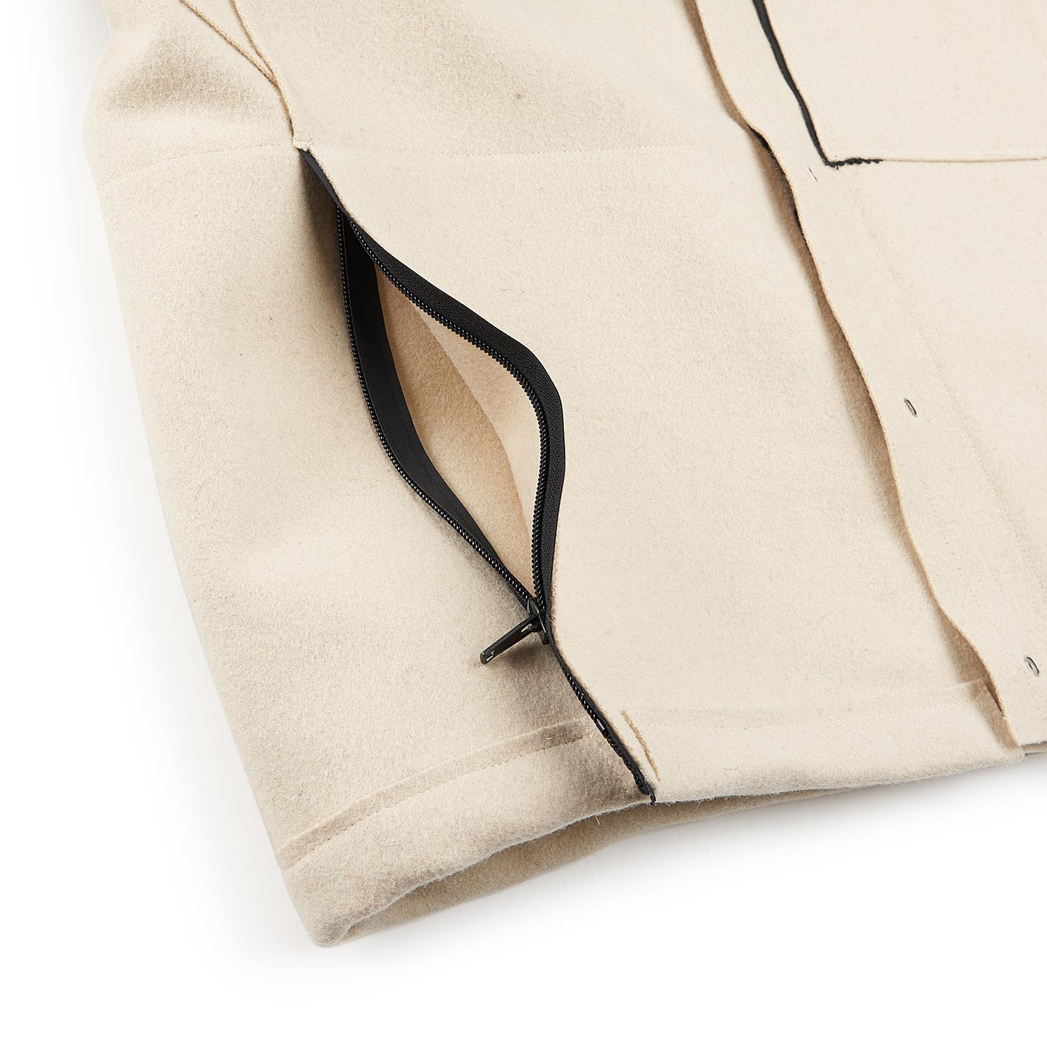 acronym j70-bu burel® wool jacket (white) - a.plus