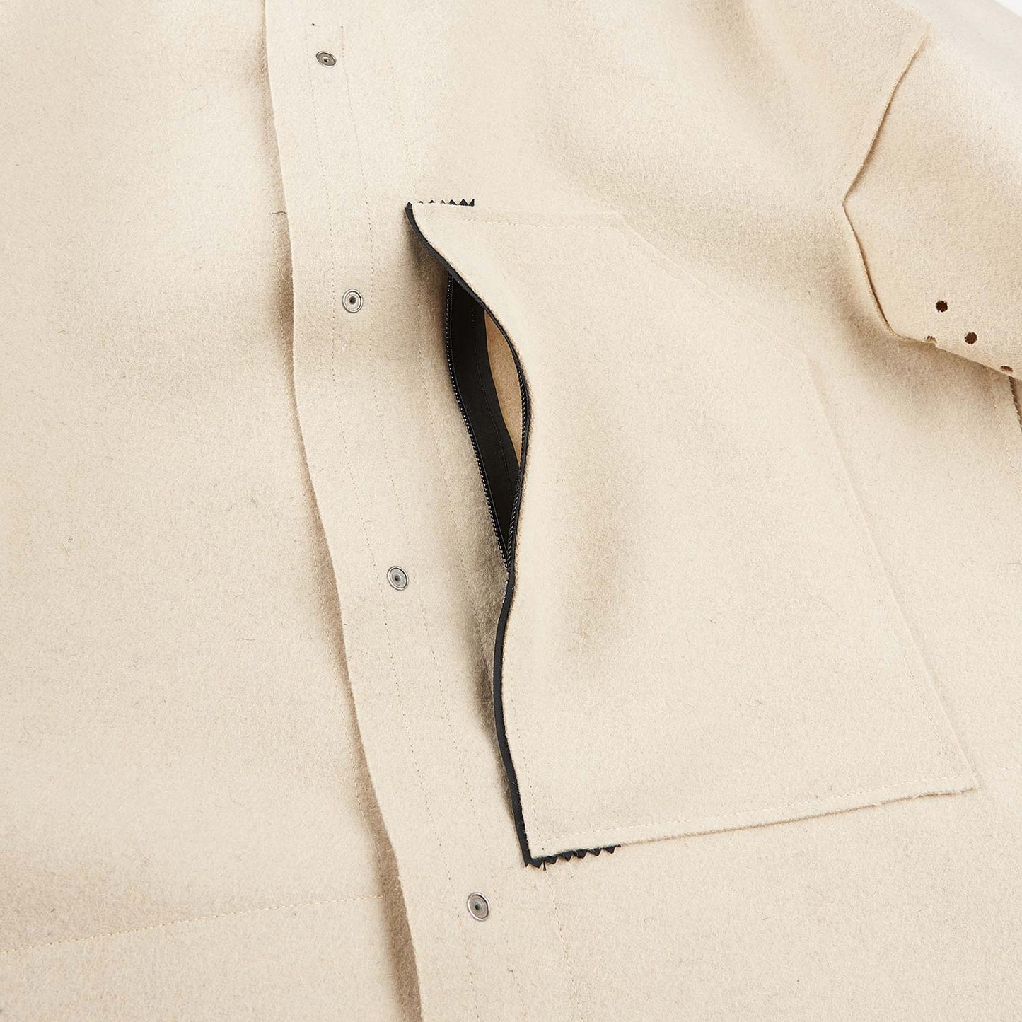 acronym j70-bu burel® wool jacket (white) - a.plus