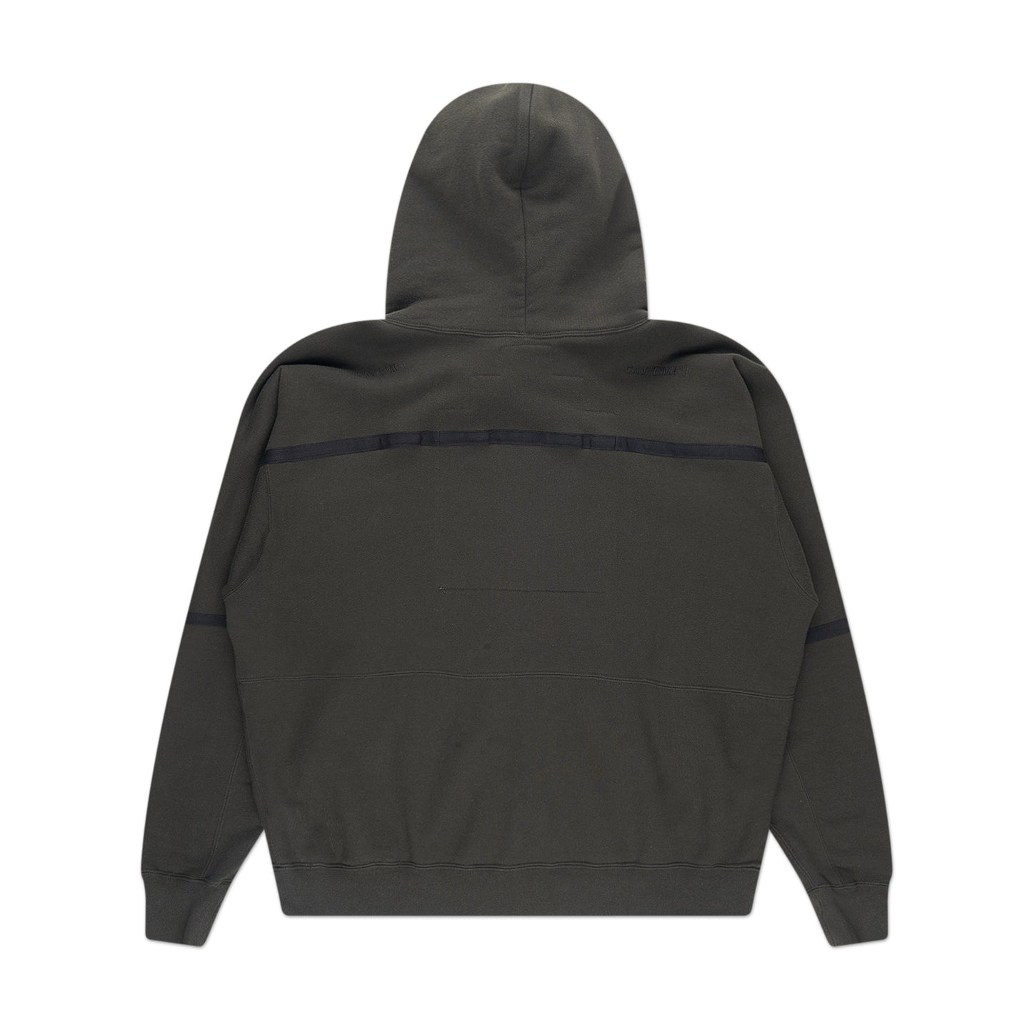 cav empt taped cut zip heavy hoody (black) - a.plus