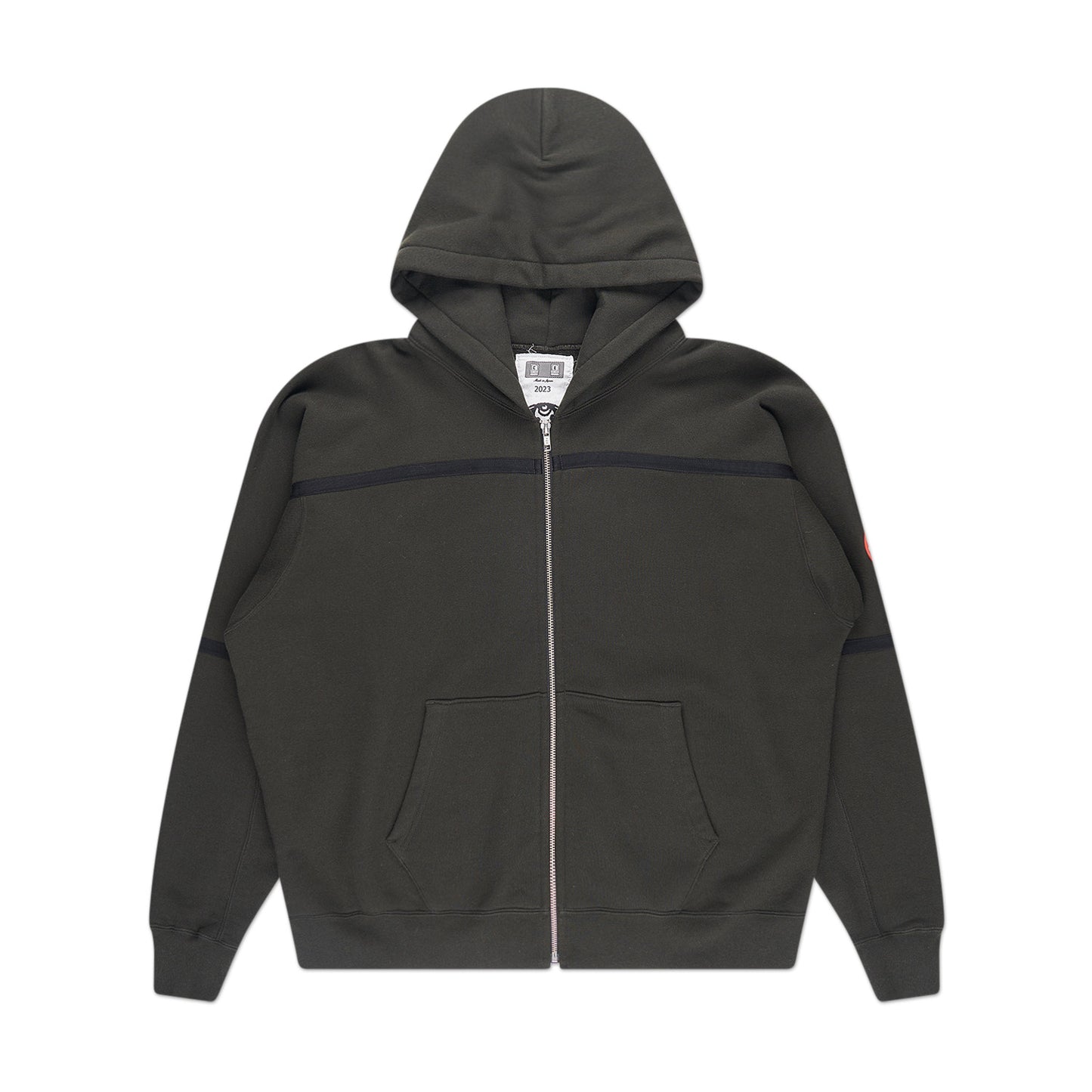 cav empt taped cut zip heavy hoody (black) - a.plus