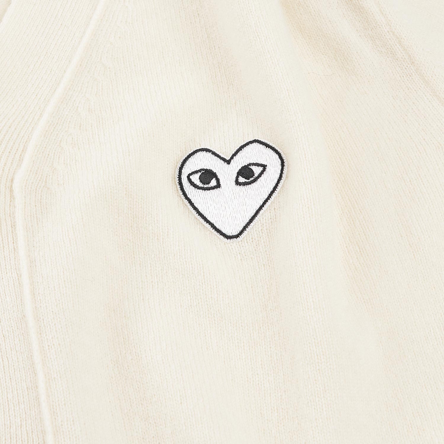 comme des garçons play knit cardigan (creme) - a.plus