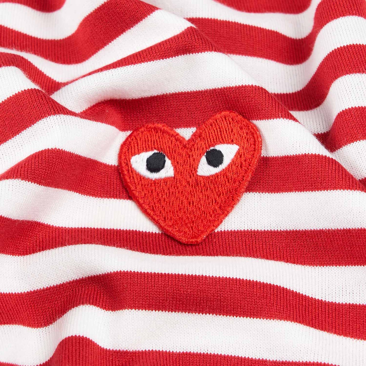 comme des garçons play long sleeve knit (red/ white) - a.plus