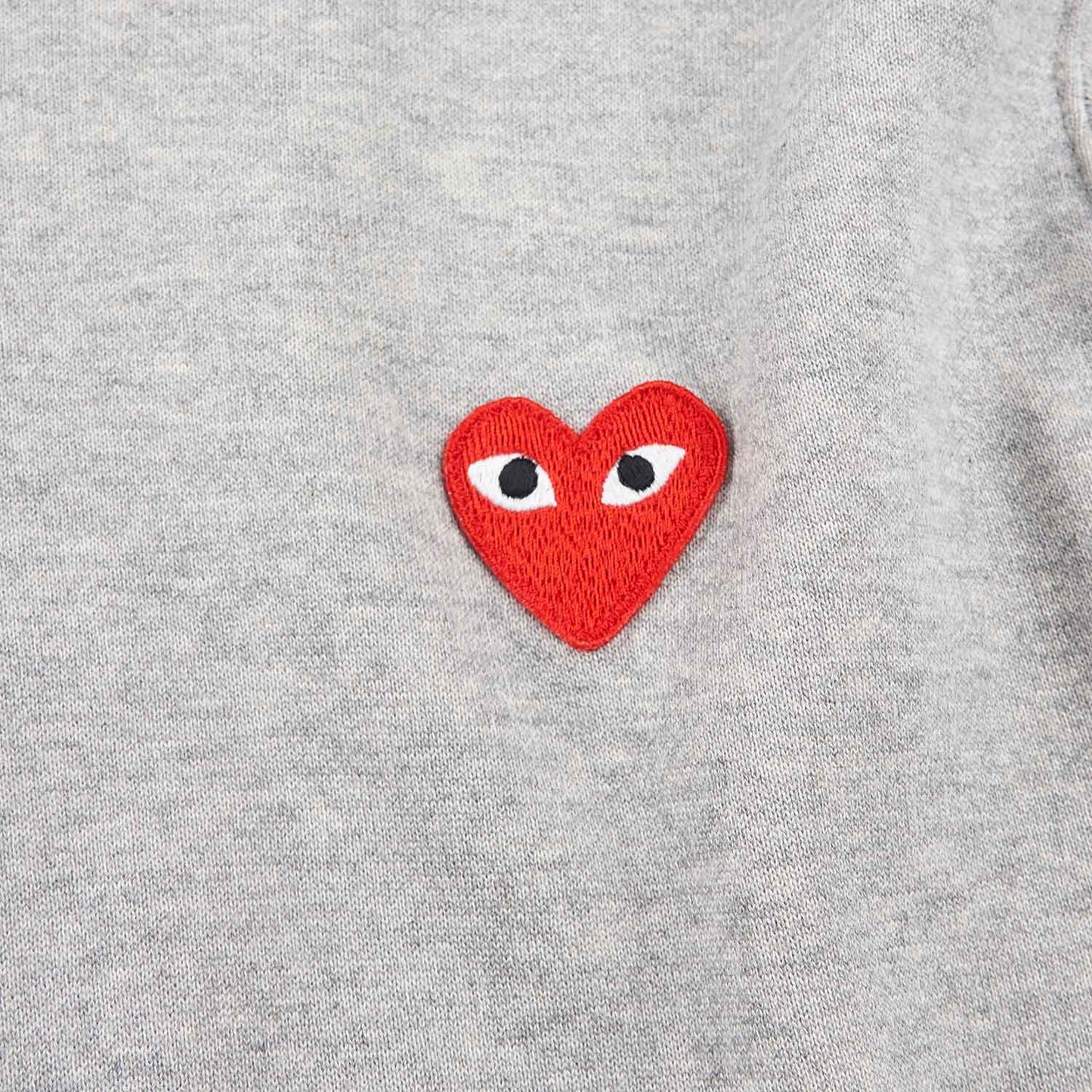comme des garçons play sweatshirt knit (grey) - a.plus
