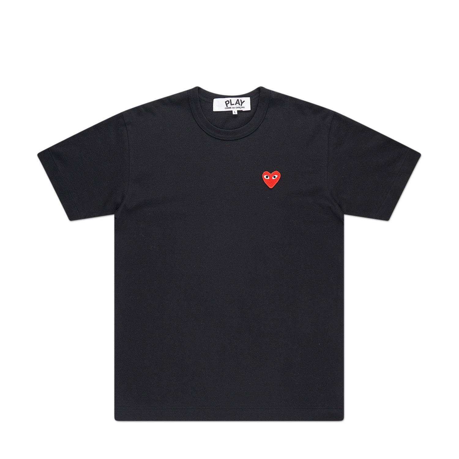 comme des garçons play t-shirt (black) - a.plus