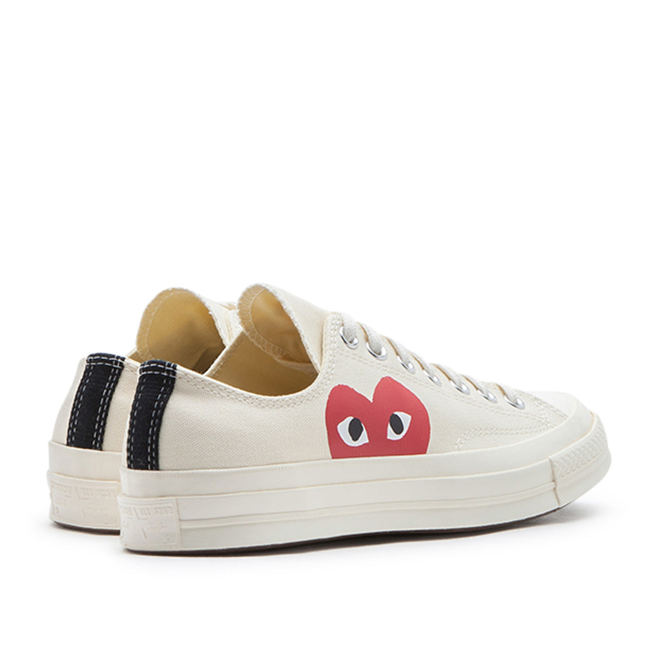 comme des garçons play x converse big heart chuck taylor all star 70 low (white) - a.plus