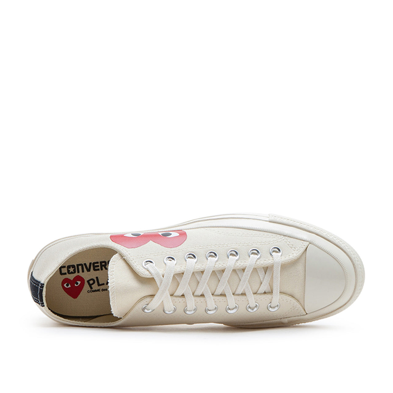 comme des garçons play x converse big heart chuck taylor all star 70 low (white) - a.plus