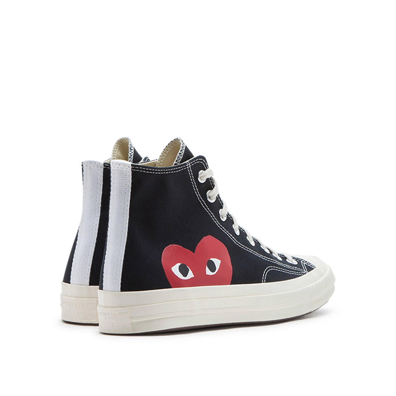 comme des garçons play x converse big heart  chuck taylor all star 70 high (black) - a.plus