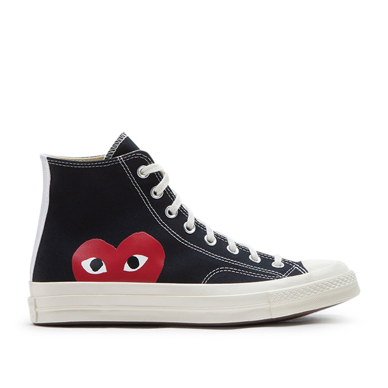comme des garçons play x converse big heart  chuck taylor all star 70 high (black) - a.plus