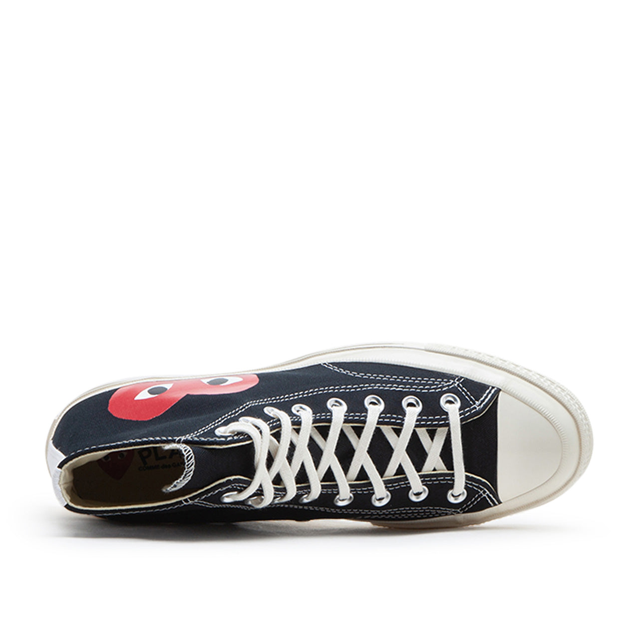 comme des garçons play x converse big heart  chuck taylor all star 70 high (black) - a.plus