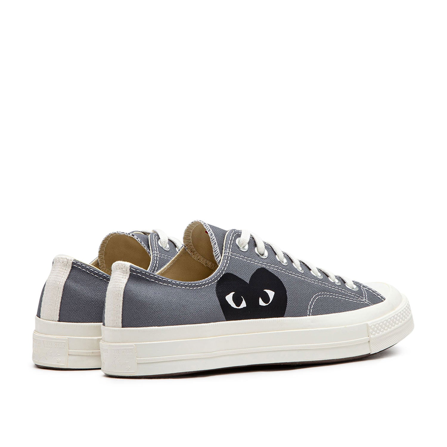 comme des garçons play x converse new big heart chuck taylor 70 low (grey) - a.plus