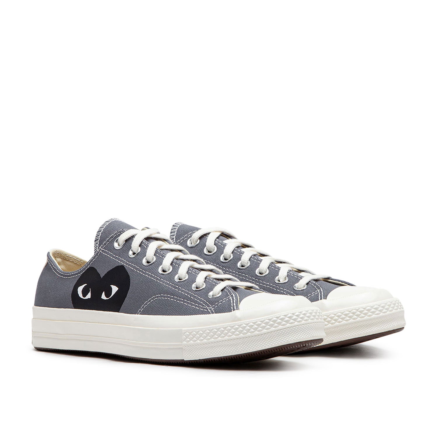 comme des garçons play x converse new big heart chuck taylor 70 low (grey) - a.plus