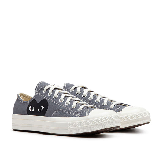 comme des garçons play x converse new big heart chuck taylor 70 low (grey) - a.plus