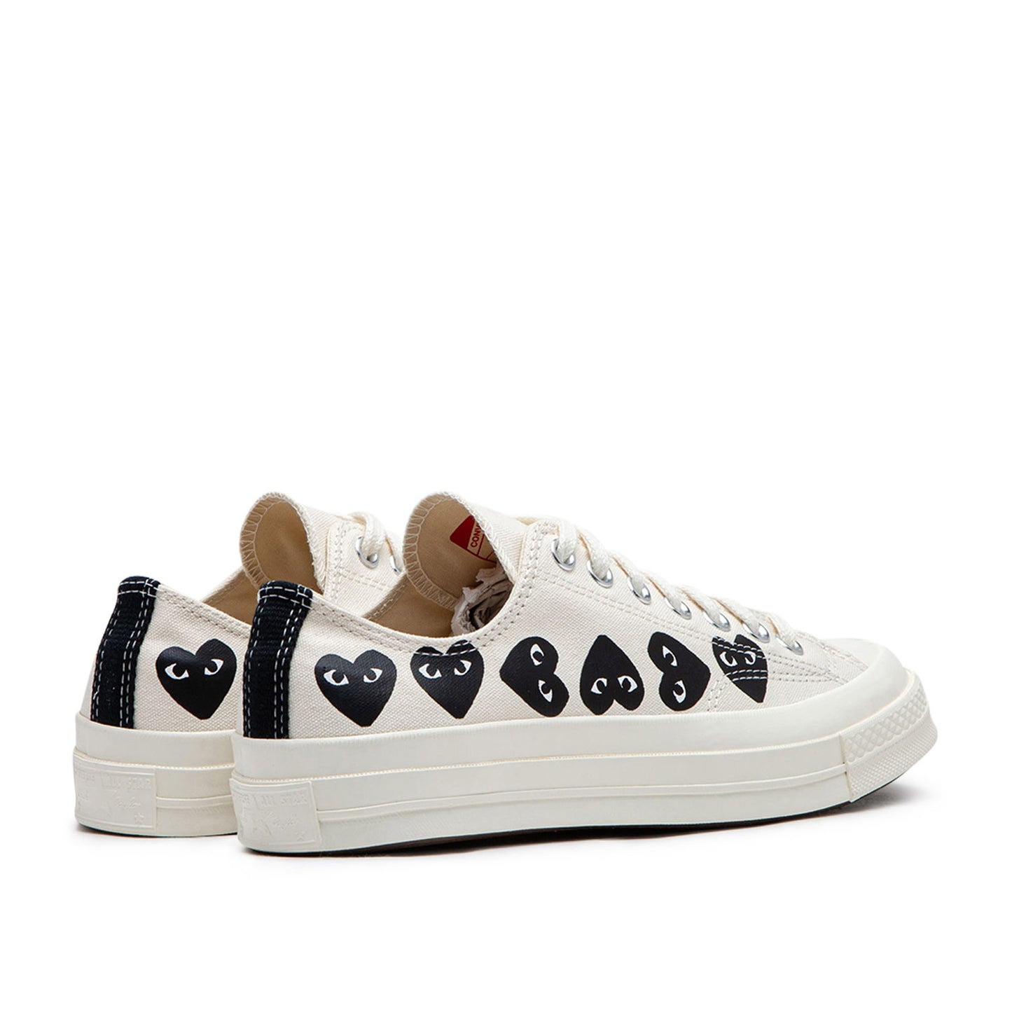 comme des garçons play x converse multi heart chuck taylor all star 70 low (white) - a.plus