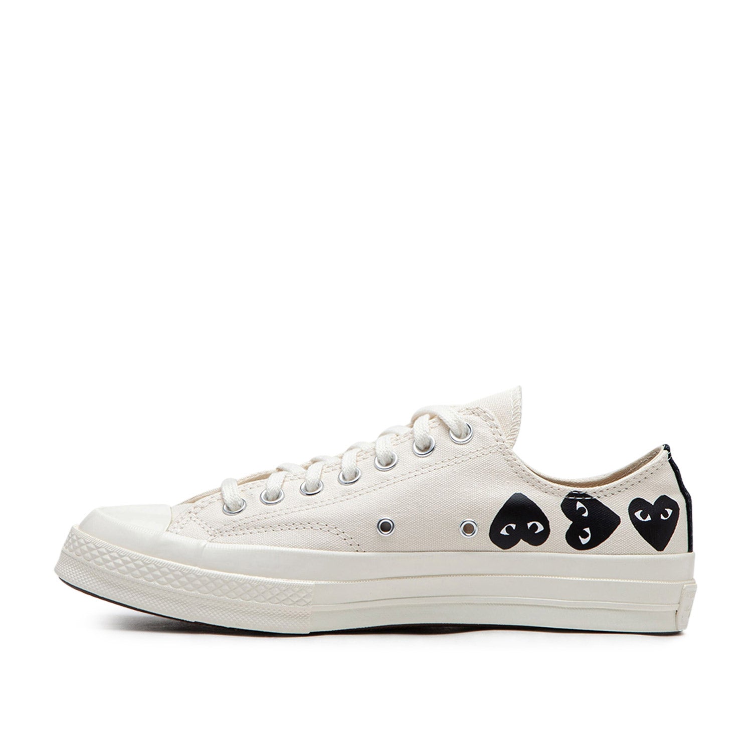 comme des garçons play x converse multi heart chuck taylor all star 70 low (white) - a.plus
