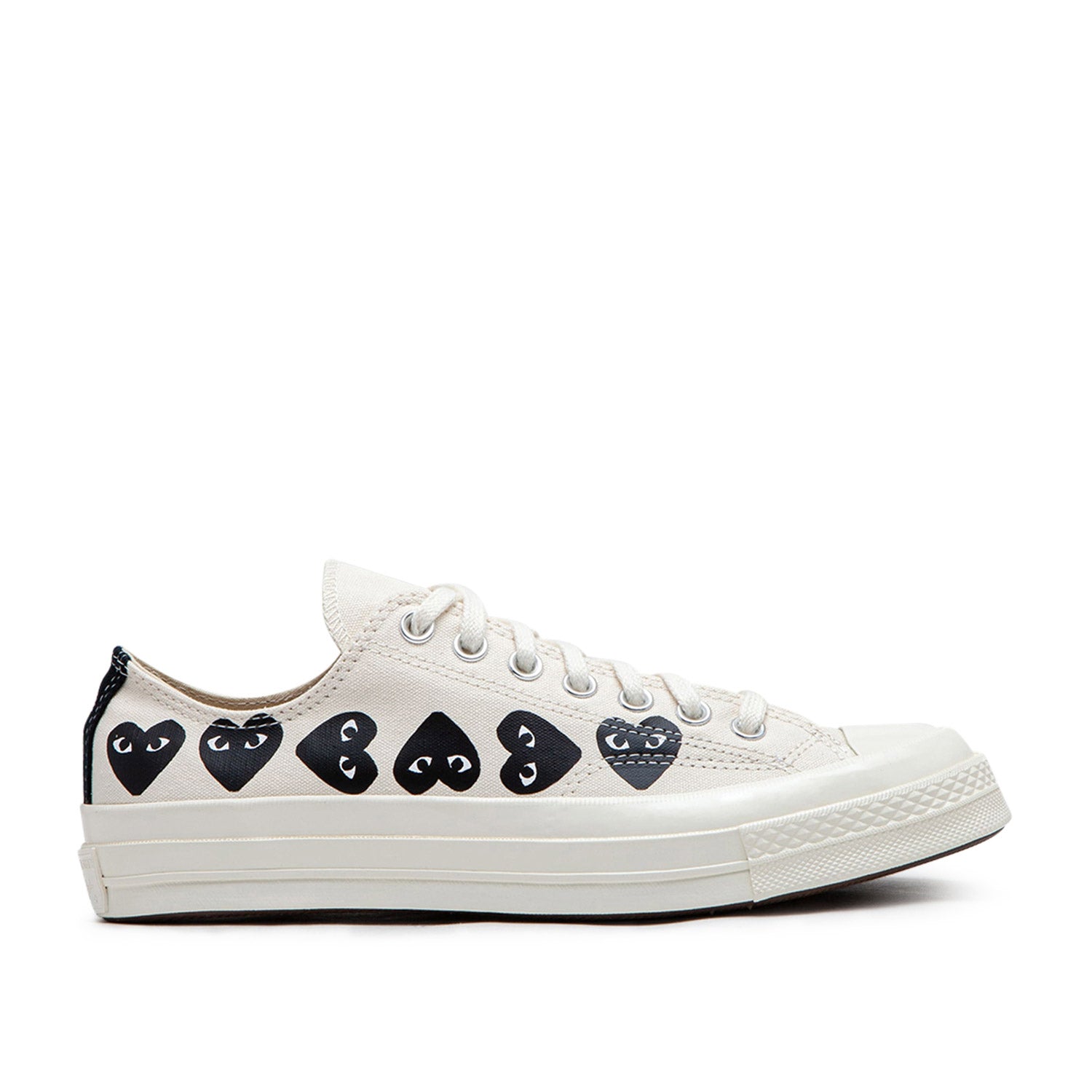 comme des garçons play x converse multi heart chuck taylor all star 70 low (white) - a.plus