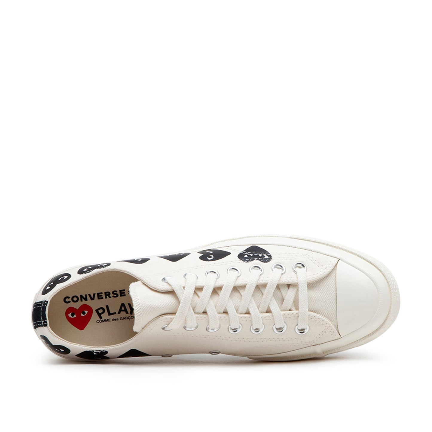 comme des garçons play x converse multi heart chuck taylor all star 70 low (white) - a.plus
