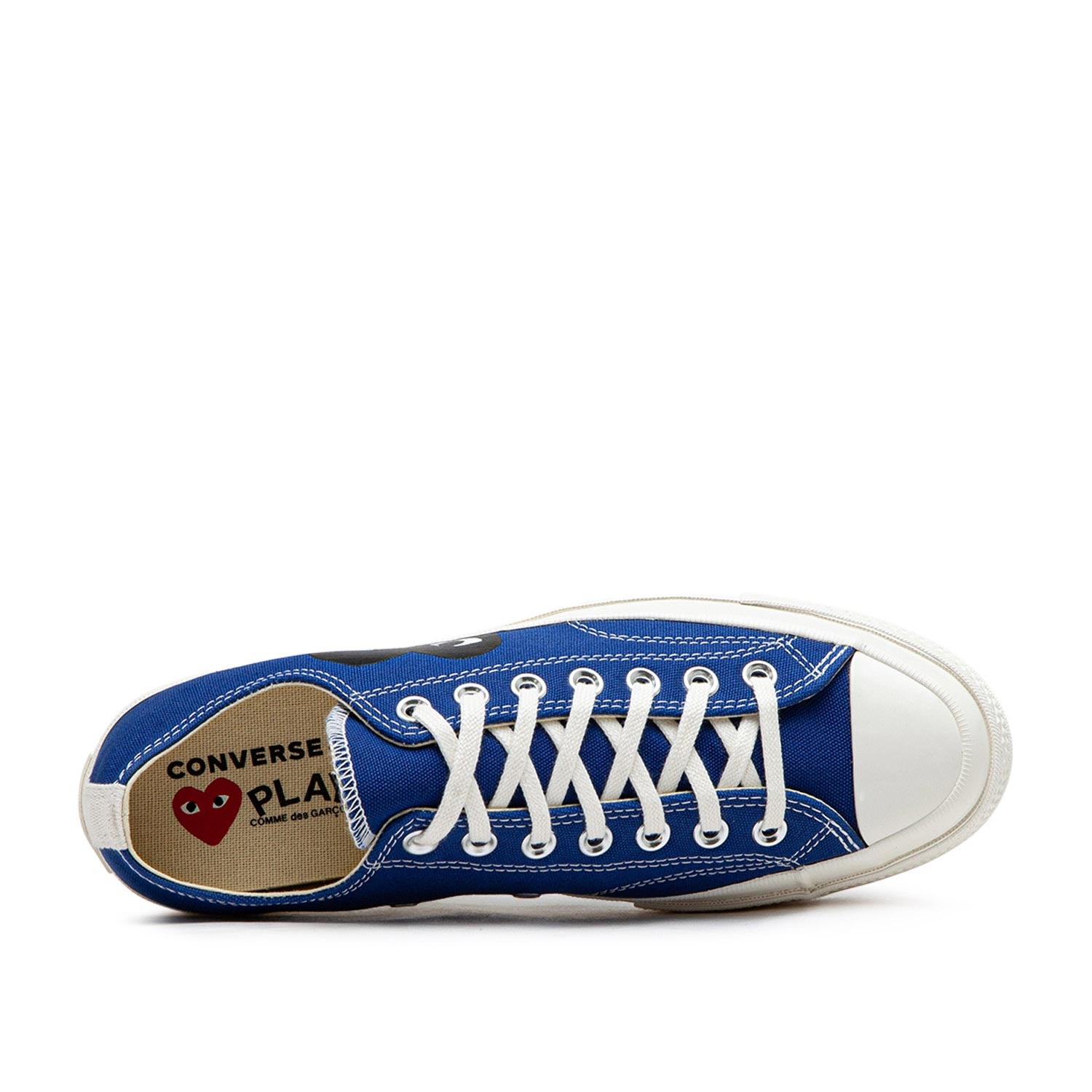 comme des garçons play x converse big heart chuck taylor all star 70 low (blue quartz) - a.plus