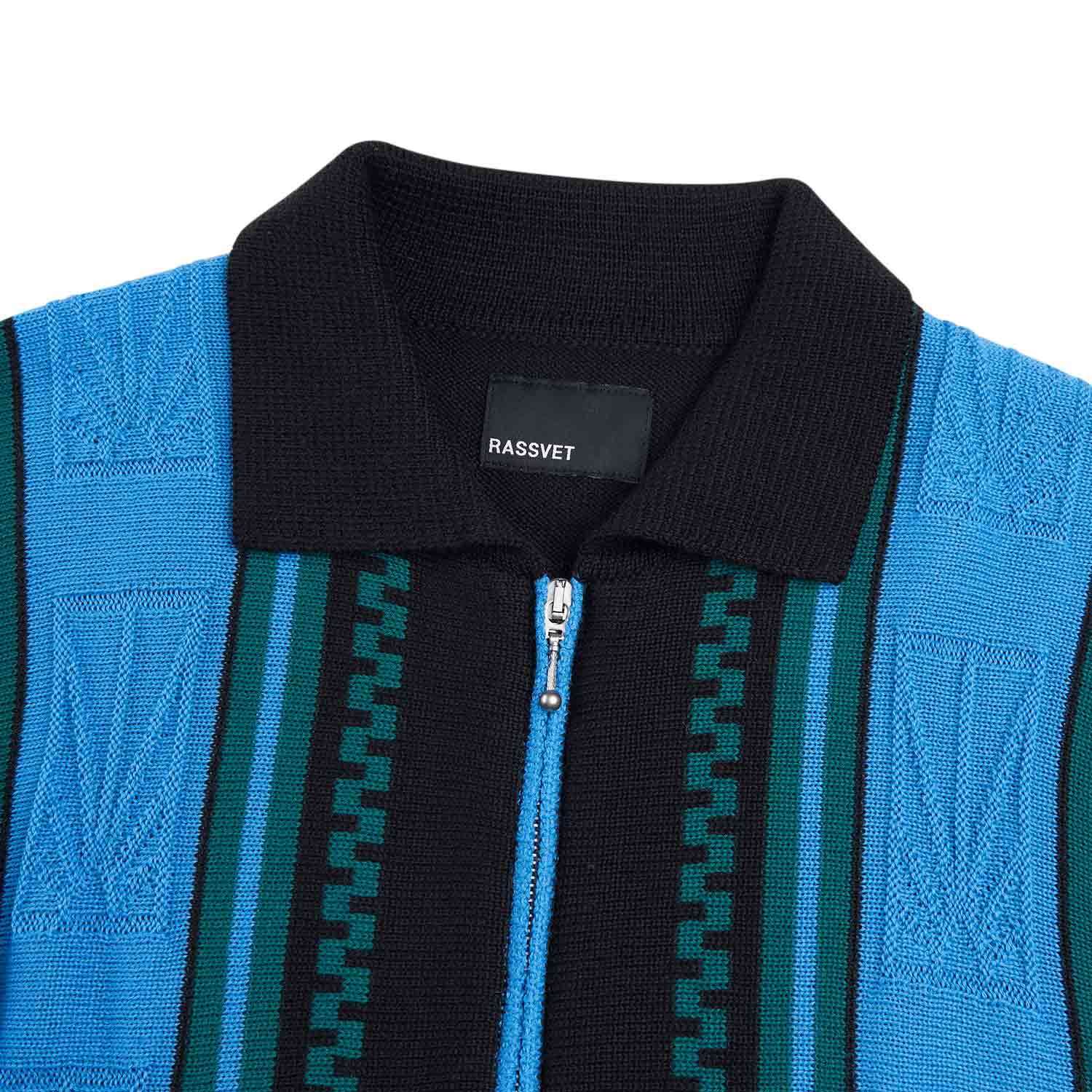 rassvet logo zip cardigan knit (multi) - a.plus