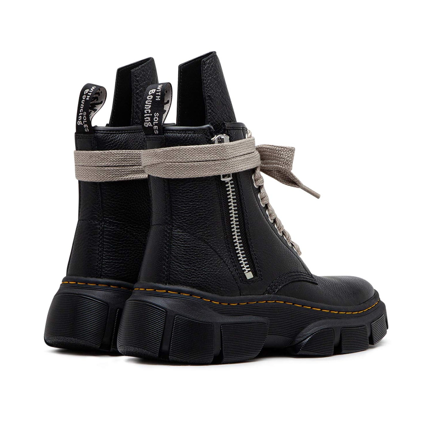 dr. martens x rick owens drkshdw 1460 dmxl jumbo lace boot (black) - a.plus