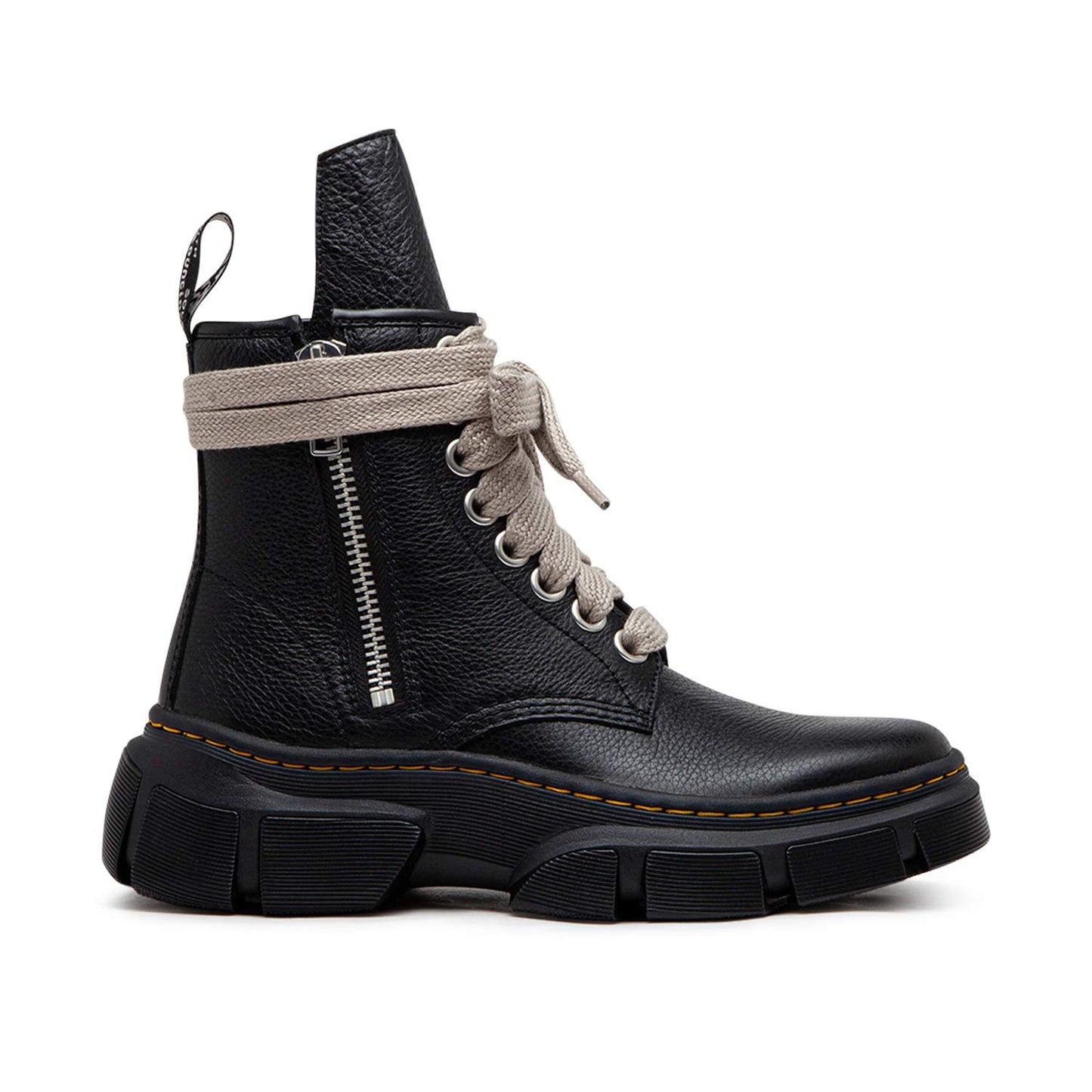 dr. martens x rick owens drkshdw 1460 dmxl jumbo lace boot (black) - a.plus