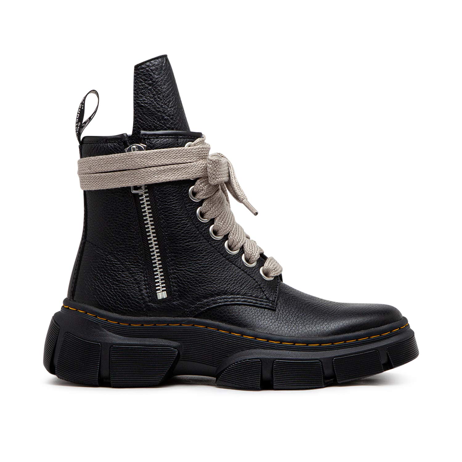 dr. martens x rick owens drkshdw 1460 dmxl jumbo lace boot (black) - a.plus