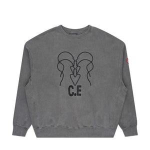 cav empt overdye wb headsx4 c.e crew neck (charcoal) - a.plus