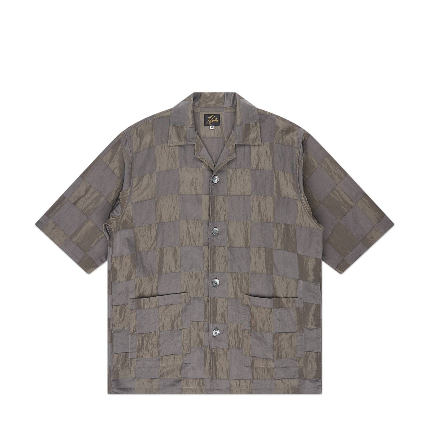needles cabana checker shirt (grey) - a.plus