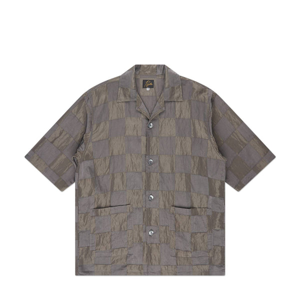 needles cabana checker shirt (grey) | a.plus