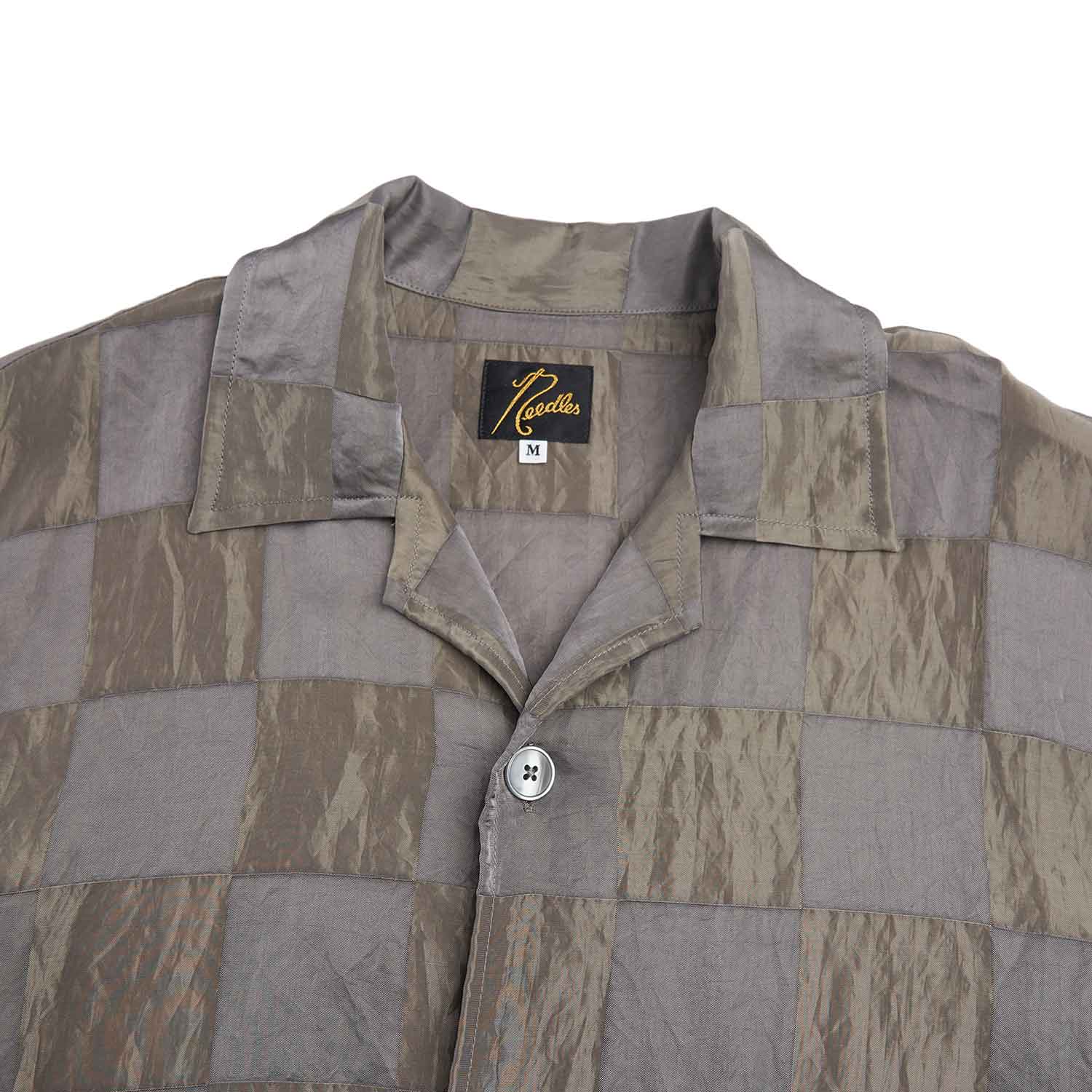 needles cabana checker shirt (grey) - a.plus