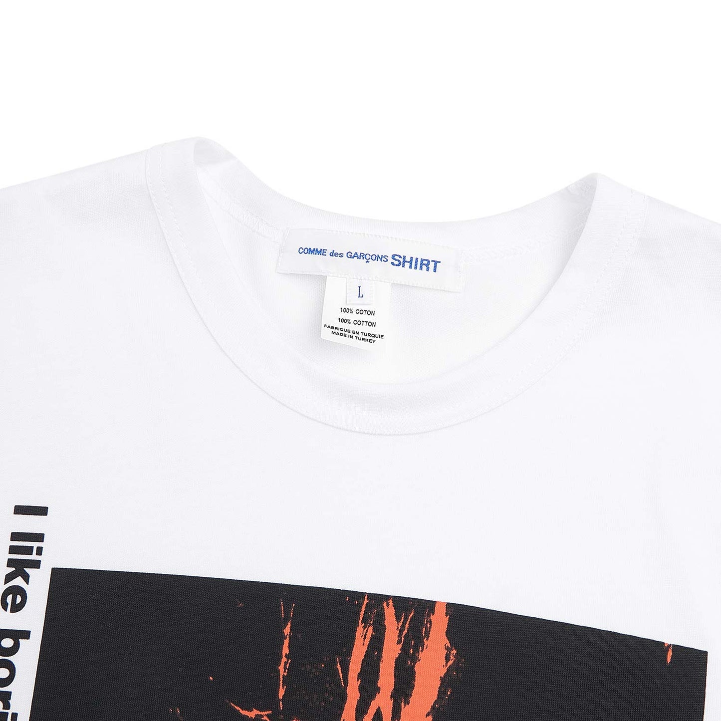 comme des garçons shirt t-shirt knit (white) - a.plus