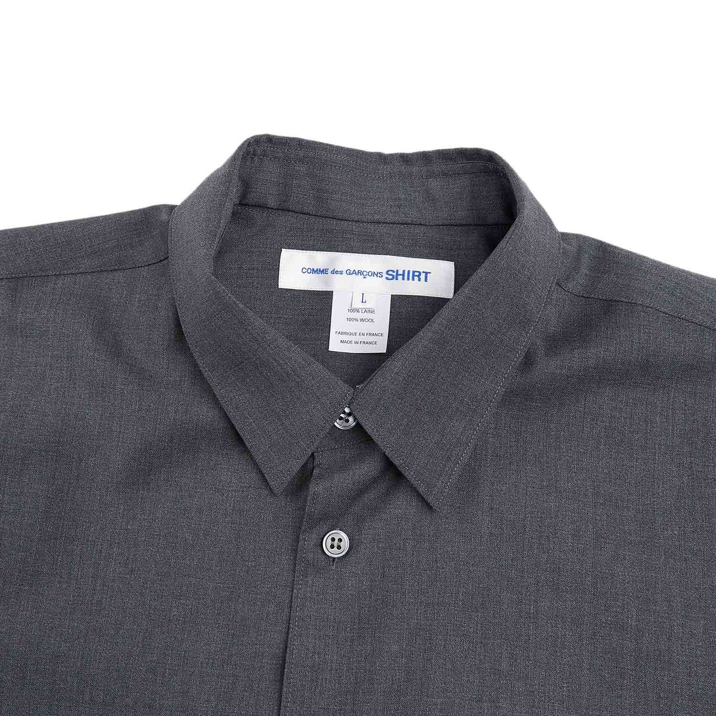comme des garçons shirt woven shirt (grey) - a.plus