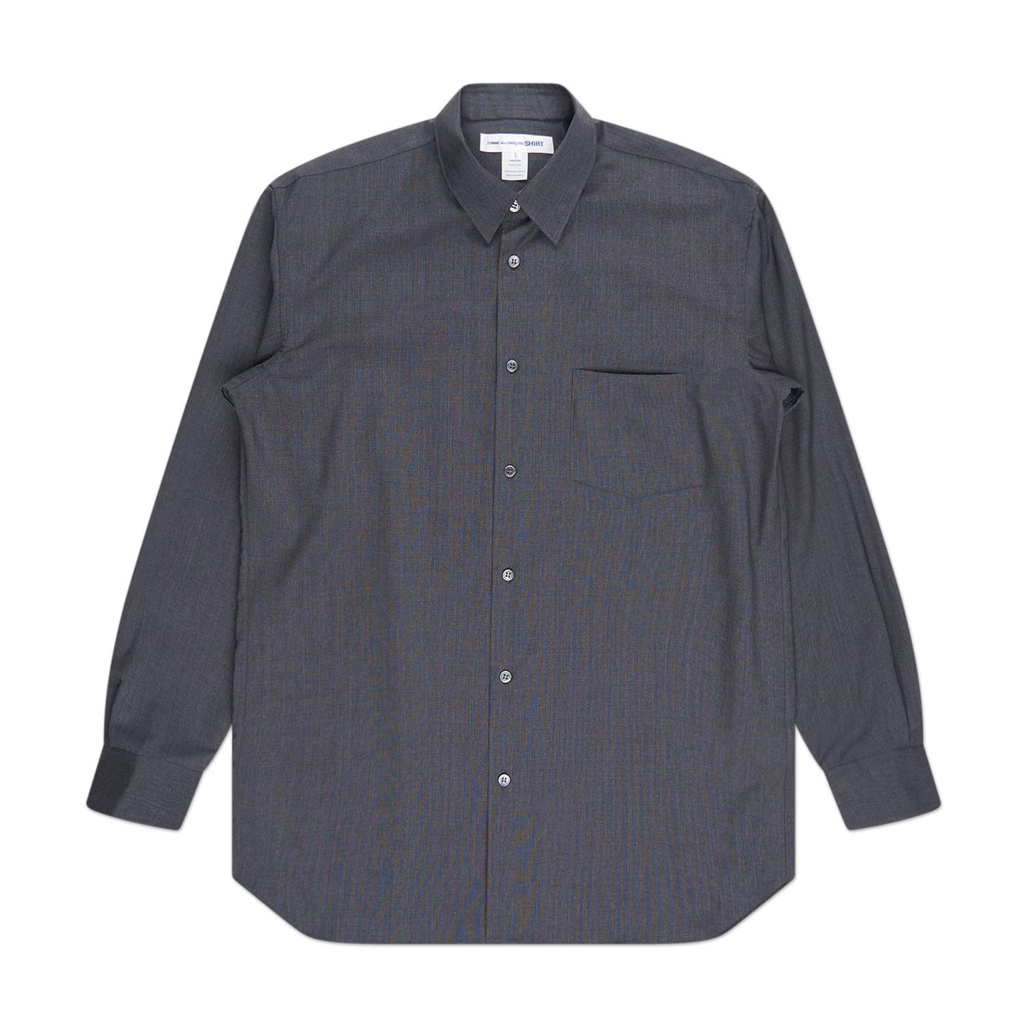 comme des garçons shirt woven shirt (grey) - a.plus