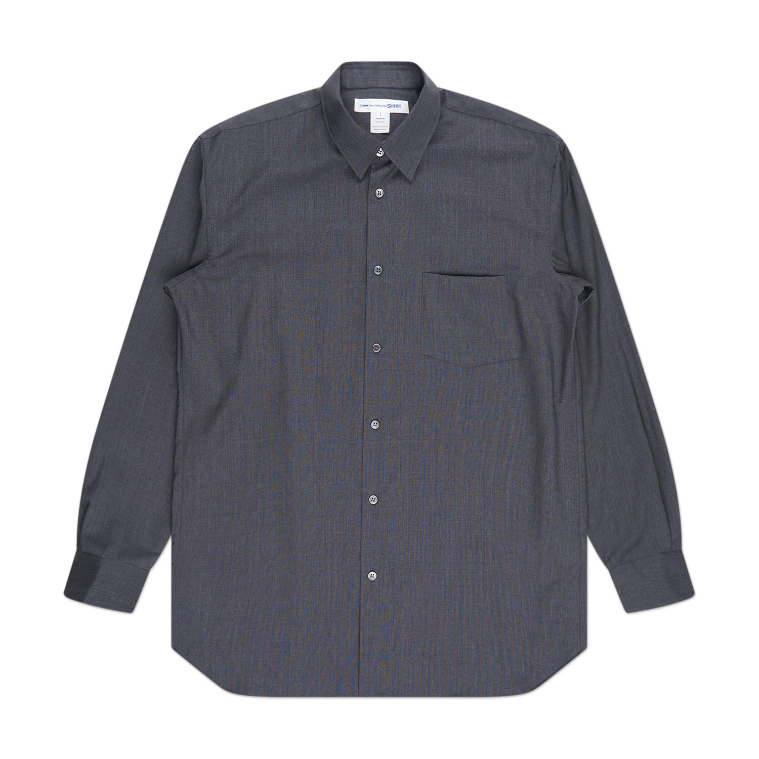 comme des garçons shirt woven shirt (grey) - a.plus