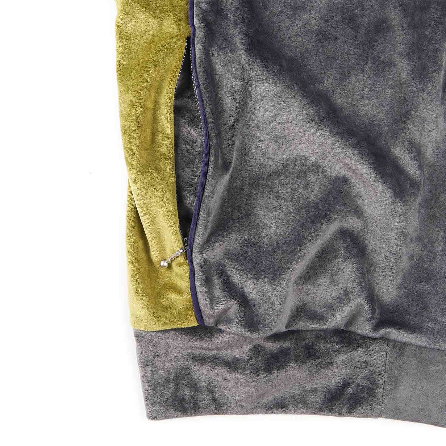 rassvet racer zip jacket (grey / green) - a.plus