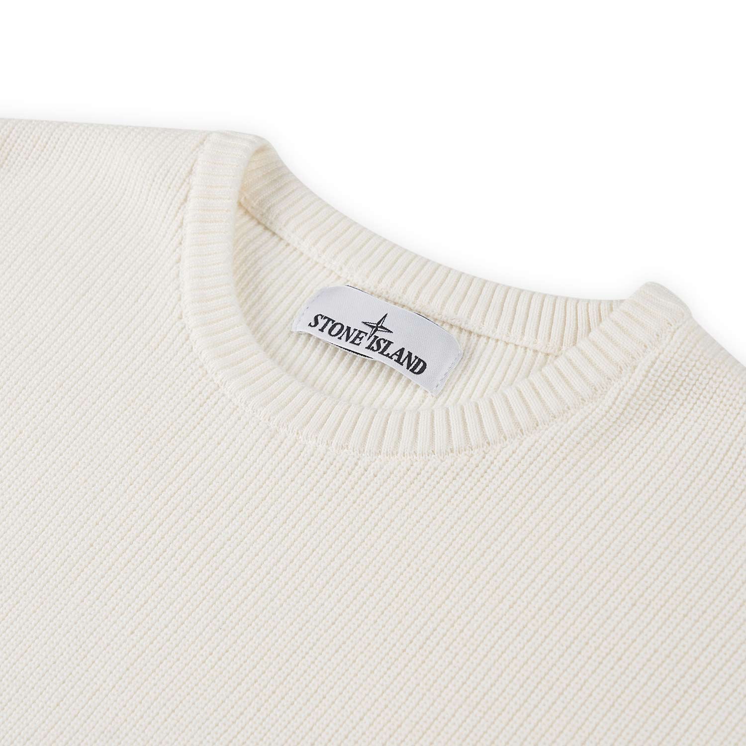 stone island knitted crewneck (white) - a.plus