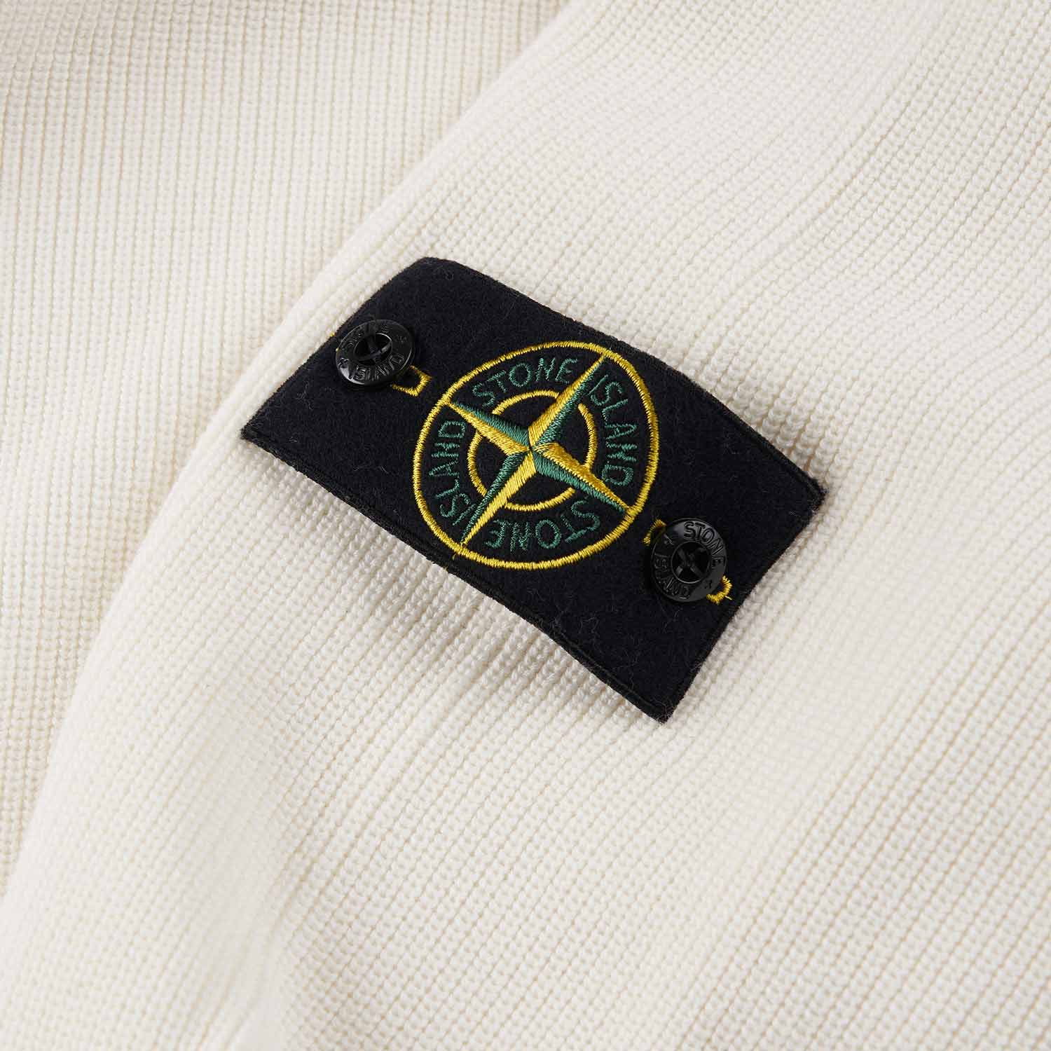stone island knitted crewneck (white) - a.plus