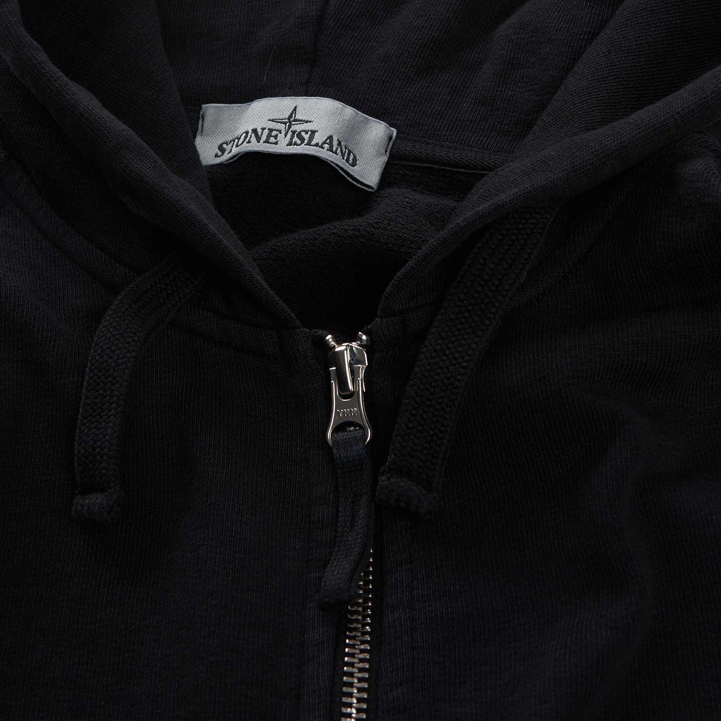 stone island 'old treatment' sweatshirt full zip (black) - a.plus