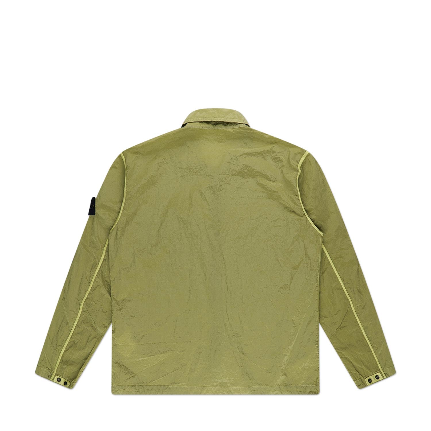 stone island econyl® overshirt (lemon) - a.plus