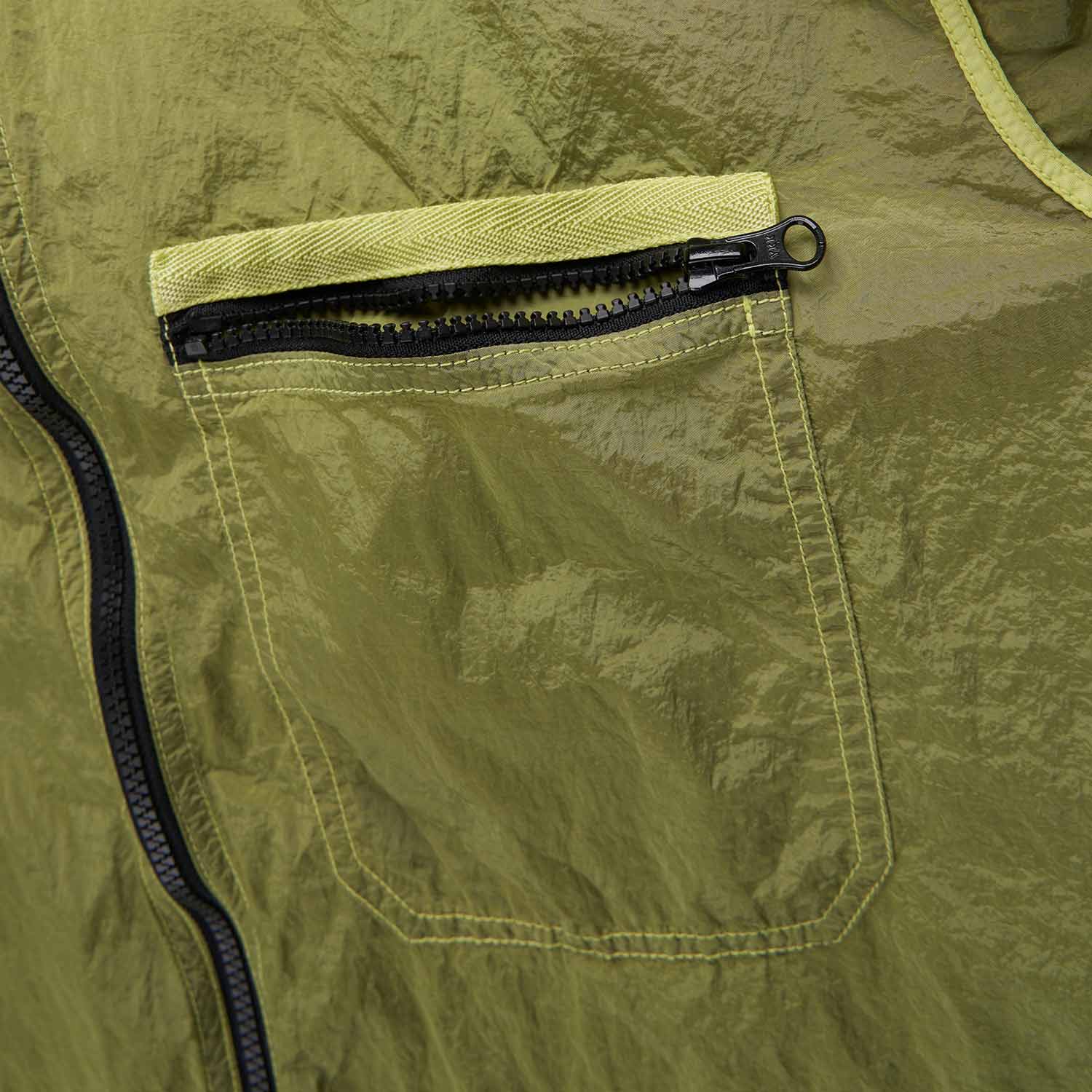 stone island econyl® overshirt (lemon) - a.plus