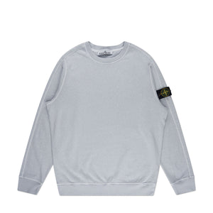 stone island 'old' treatment crewneck (sky blue) - a.plus