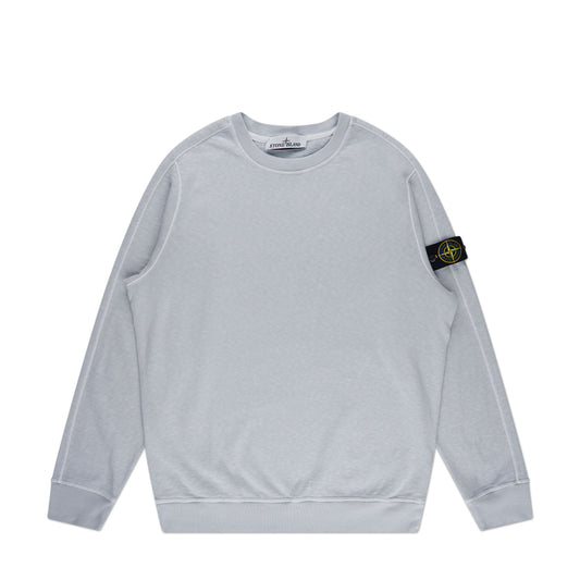 stone island 'old' treatment crewneck (sky blue) - a.plus