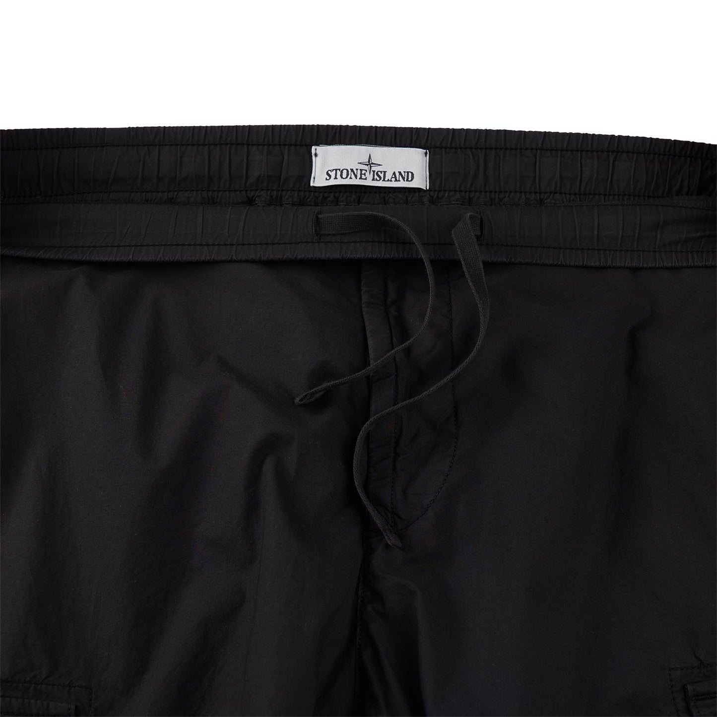 stone island regular fit cargo pants (black) - a.plus